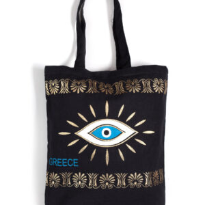 Τσάντα καραβόπανο (40cm x 40cm x 10cm) gold 4 GREECE