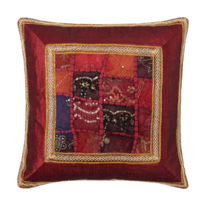 Μαξιλαροθήκη antic με φάσα (45cm x 45cm) μπορντώ