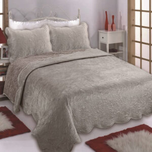Κουβέρτα βελούδο με sherpa NX2211 (220cm x 240cm + 2x50cm x 70cm) beige