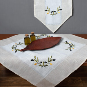 Καρέ bg23a (85cm x 85cm) ivory κίτρινη ελιά
