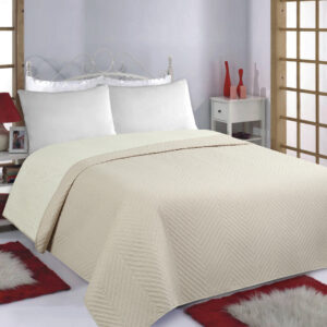 ΚΟΥΒΕΡΛΙ σετ (240cm x 260cm) BONES beige/ivory