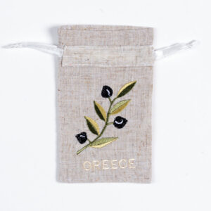 Σαπουνοθήκη (10τμχ) GREECE (9cm x 14cm) άμμου με χρώμα