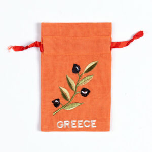 Σαπουνοθήκη (10τμχ) GREECE (9cm x 14cm) πορτοκαλί με χρώμα