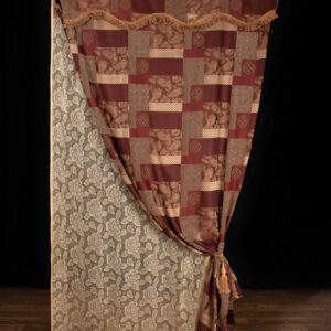 Κουρτίνα eleni (150cm x 280cm) με τούνελ Μπορντώ