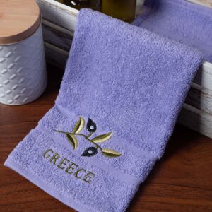 Πετσέτα Προσώπου ( 50cm x 100cm ) Μωβ με Κλαδί GREECE