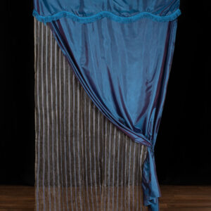 Κουρτίνα maria (150cm x 280cm) με τούνελ μπλέ