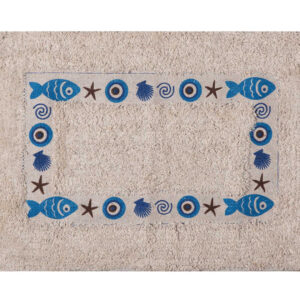 Πατάκι μάτι σκέτο (50cm x 80cm) μπλέ
