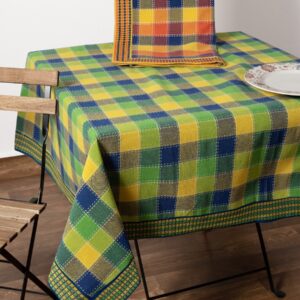 τραπεζοκαρέ (140cm x 140cm)  moda καρό μπλε