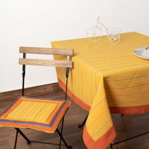 τραπεζομάντηλα (140cm x 180cm)  moda κίτρινο ριγέ φάσα
