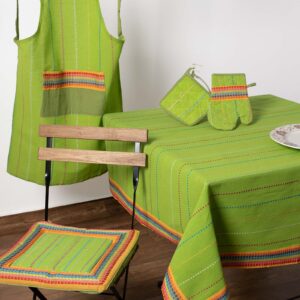 τραπεζοκαρέ (140cm x 140cm) moda ριγέ πράσινο