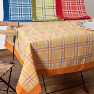τραπεζομάντηλα (140cm x 240cm) moda λευκό καρό πράσινο
