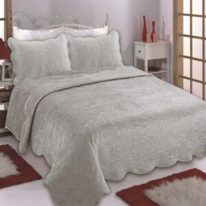 Κουβέρτα βελούδο με sherpa NX2211 (220cm x 240cm + 2x50cm x 70cm) light grey
