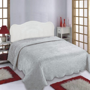 Κουβέρτα βελούδο με sherpa NX2211 (220cm x 240cm) light grey