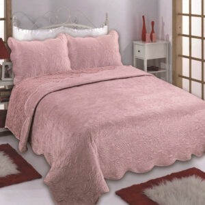 Κουβέρτα βελούδο με sherpa NX2211 (220cm x 240cm + 2x50cm x 70cm) pink