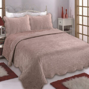 Κουβέρτα βελούδο με sherpa NX2211 (220cm x 240cm + 2x50cm x 70cm) syklamen