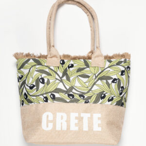 Τσάντα με χερούλι (49cm x 15cm x 34cm) ελιά CRETE