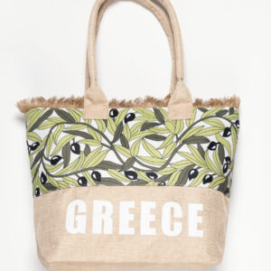 Τσάντα με χερούλι (49cm x 15cm x 34cm) ελιά GREECE