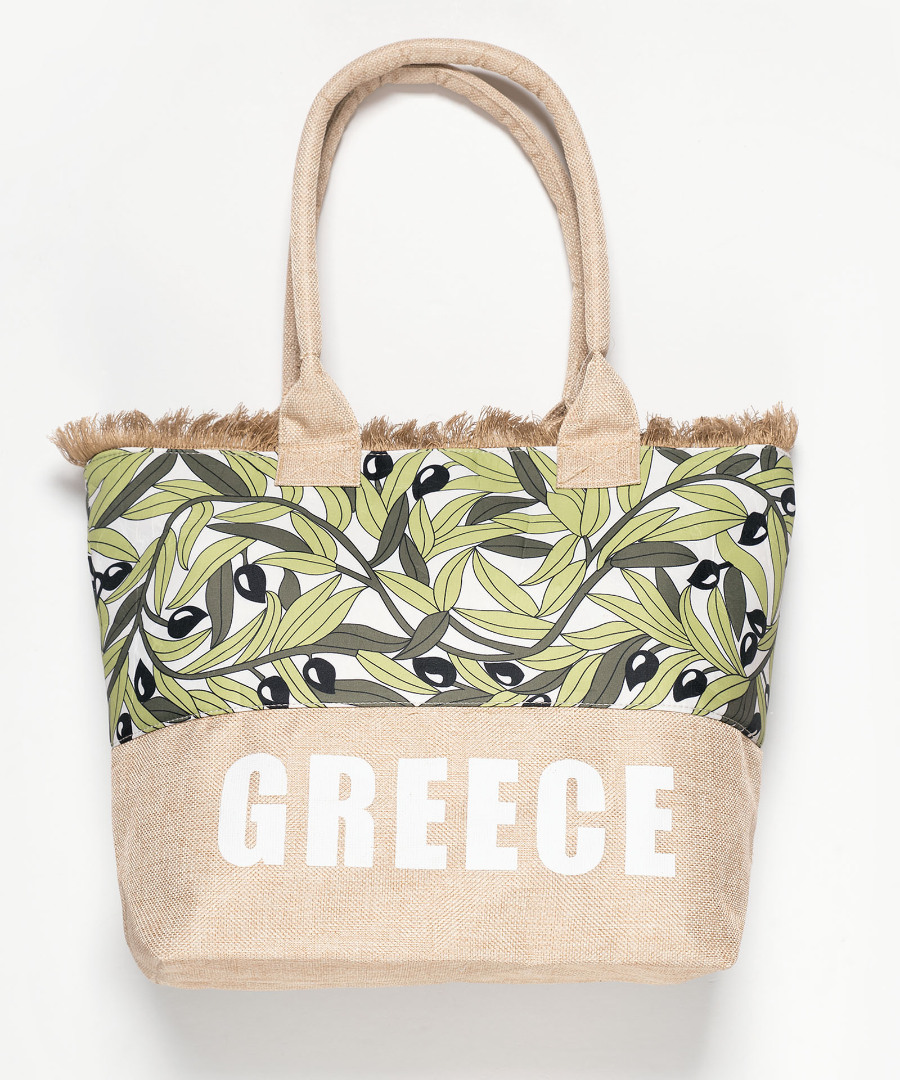 Τσάντα με χερούλι (49cm x 15cm x 34cm) ελιά GREECE