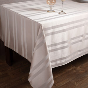 Ριγέ τραπεζομάντηλο dimitra (150cm x 230cm) ivory
