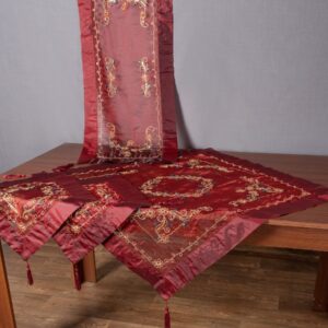 Τραπεζοκαρέ (130cm x 130cm) SL-0639 Μπορντώ