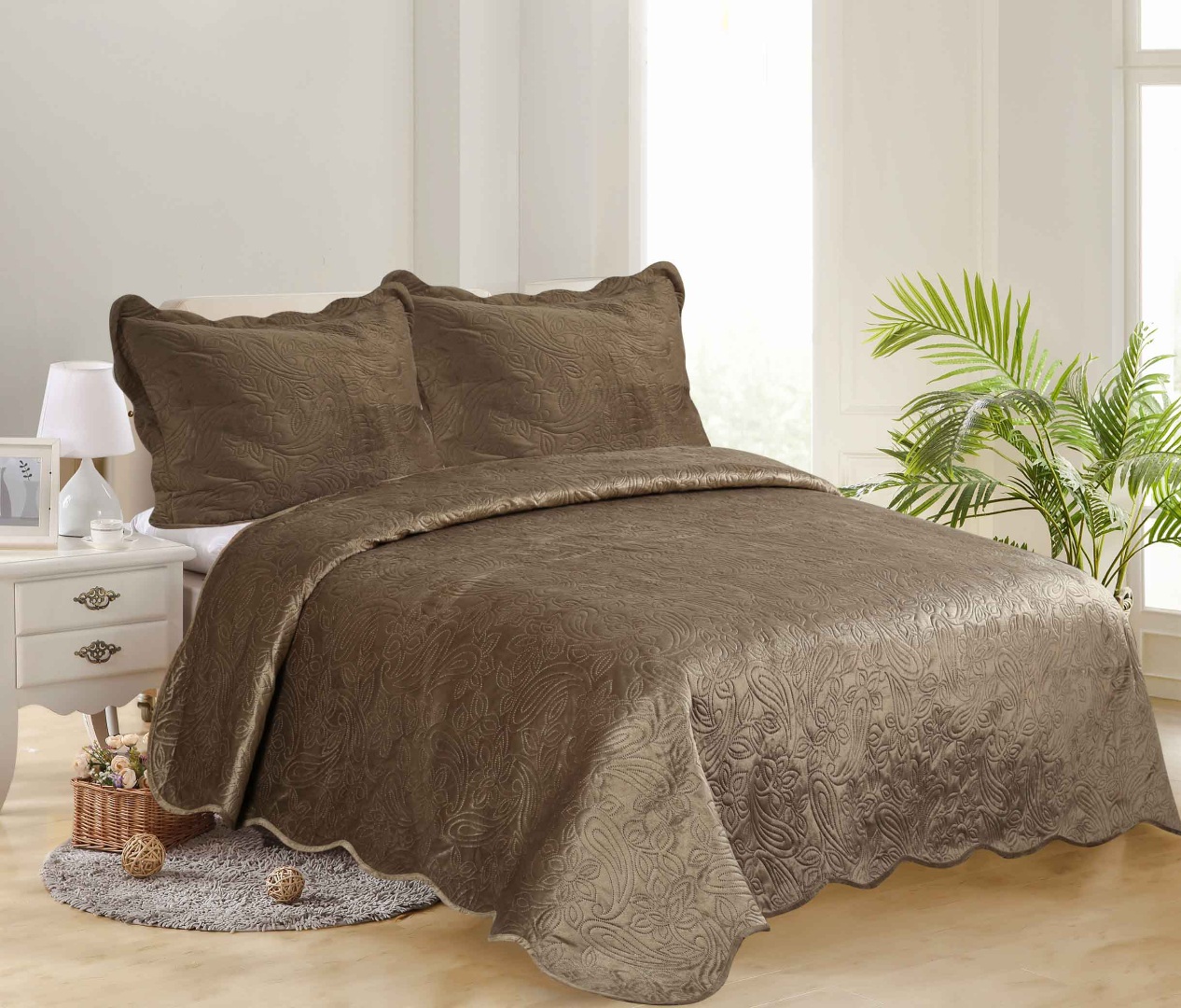 ΚΟΥΒΕΡΛΙ SUPERSOFT ΛΑΧΟΥΡΙ (220cm x 240cm + 2 x 50cm x 70cm ) smoke