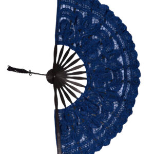 Χειροποίητη βεντάλια (22cm) μπλέ