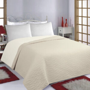 ΚΟΥΒΕΡΛΙ σετ (220cm x 240cm) WAVES beige/ivory
