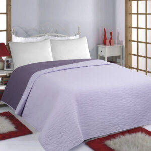 ΚΟΥΒΕΡΛΙ σετ (240cm x 260cm) WAVES lila/purple