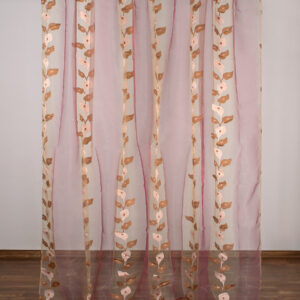 Κουρτίνα zj05 (280cm x 300cm) με τρέσα μωβ